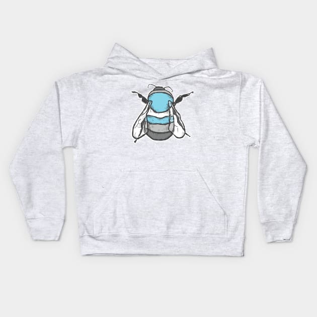 Demiboy Bee Kids Hoodie by theartfulscientist